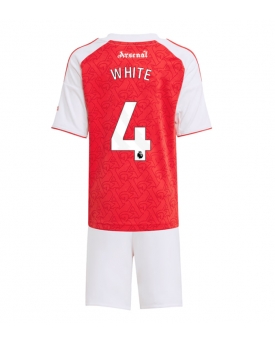 Billige Fotballdrakt Arsenal Ben White #4 Replika Hjemmedraktsett Barn 2025-26 Kortermet (med bukser)
